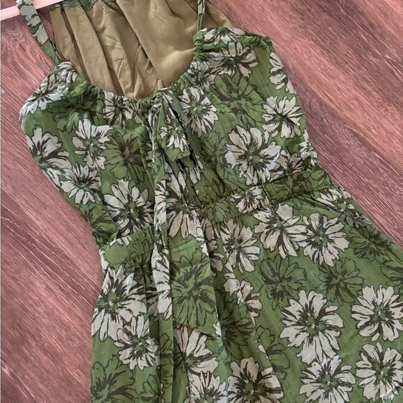Illa Illa Floral Green Jumpsuit Sz S - Picture 3 of 7